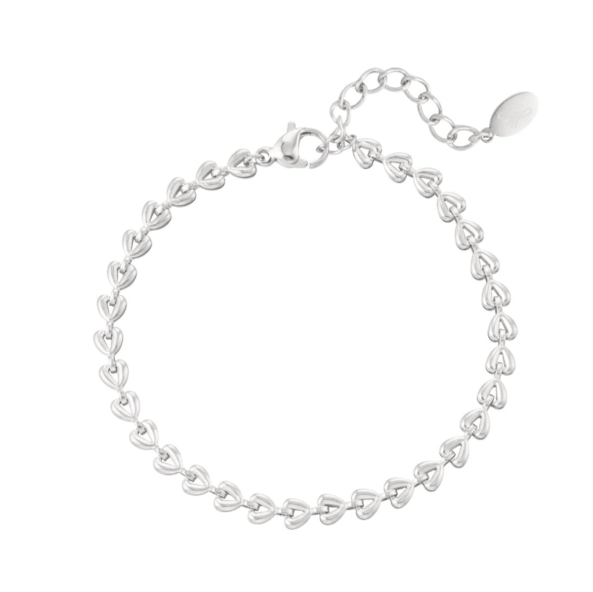 Armband Linked Hearts Zilver
